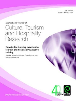 cover image of International Journal of Culture, Tourism and Hospitality Research, Volume 1, Issue 4
